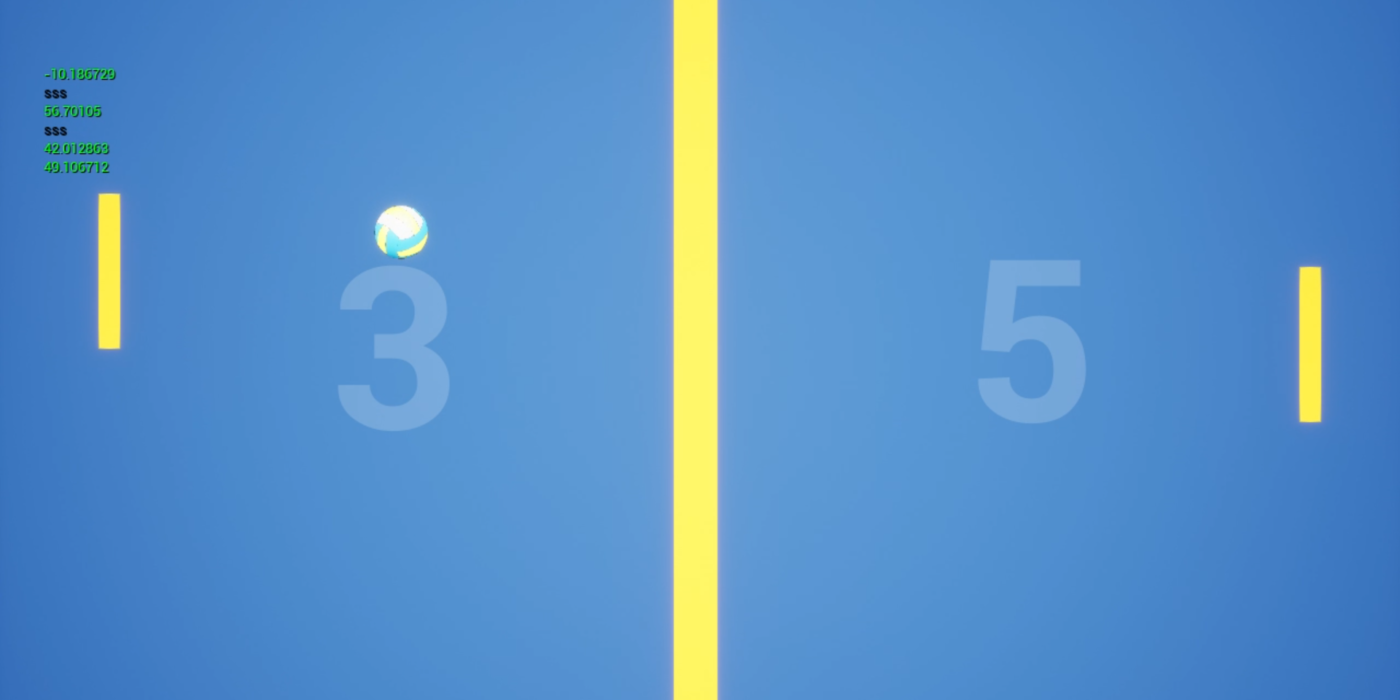 Pong made in unreal engine using c++